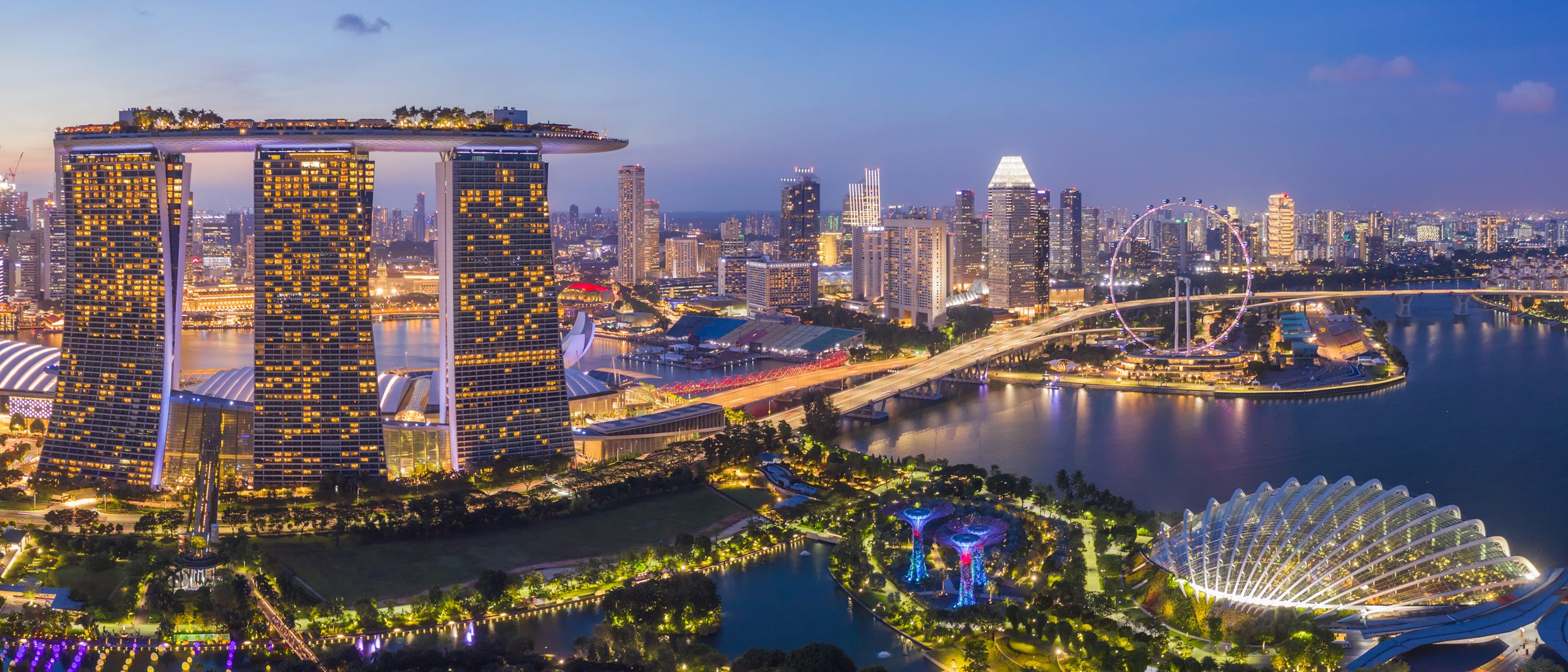 Marina Bay at dusk in Singapore, the seat chosen in the arbitration agreement considered by the court